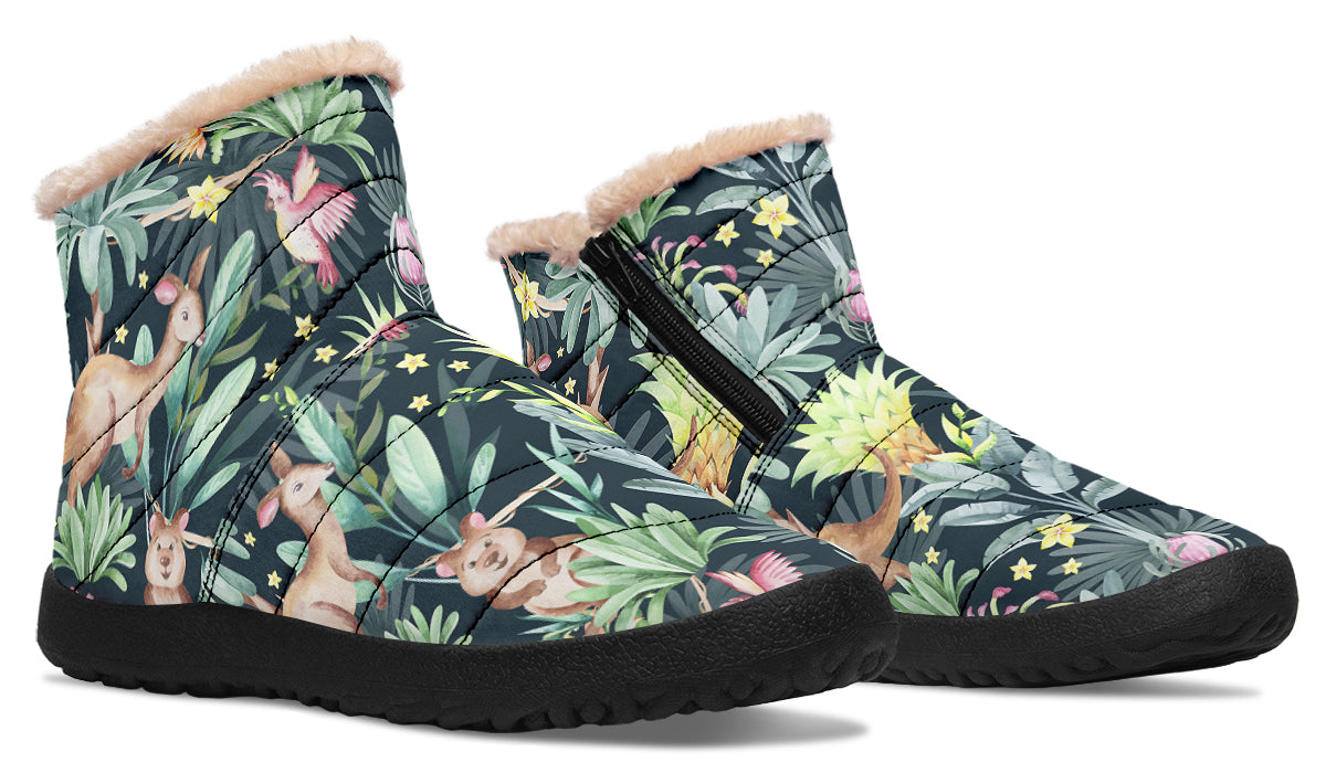 Wonderful Wildlife Faux Fur Ankle Boots