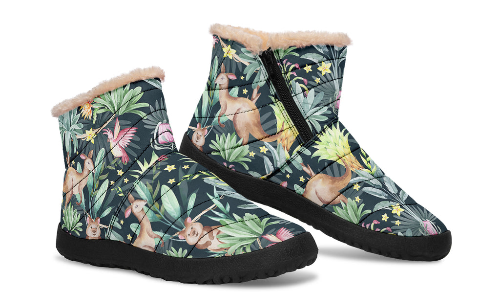 Wonderful Wildlife Faux Fur Ankle Boots