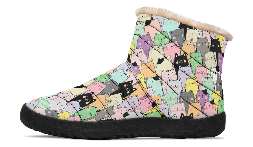 Youve Got To Be Kitten Me Faux Fur Ankle Boots Offbeat Sweetie