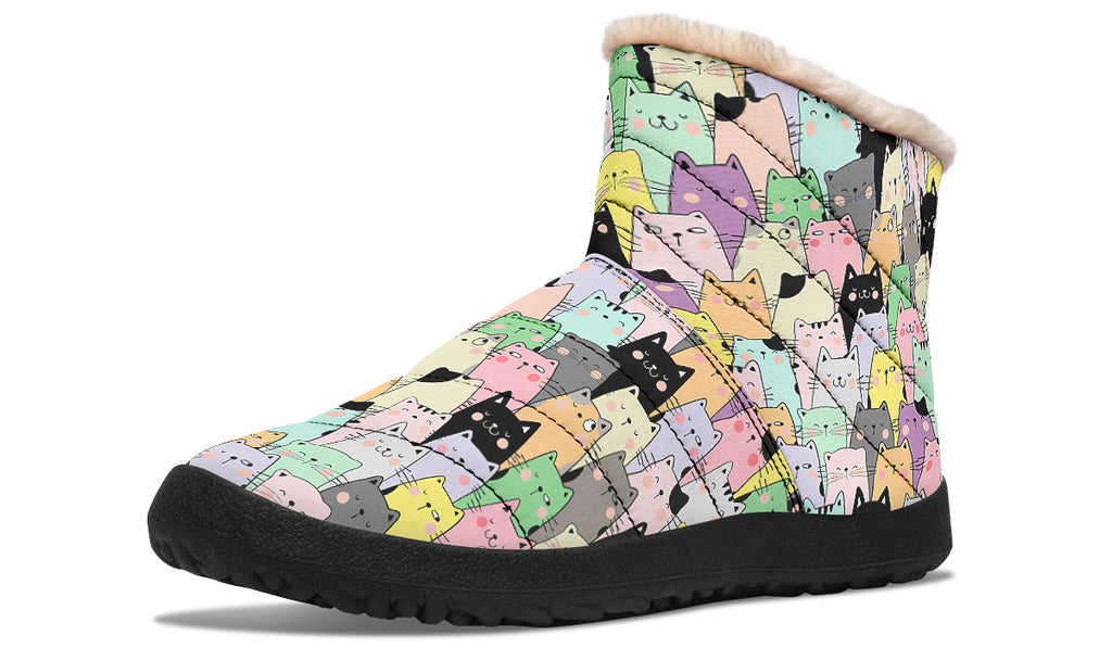 Youve Got To Be Kitten Me Faux Fur Ankle Boots Offbeat Sweetie