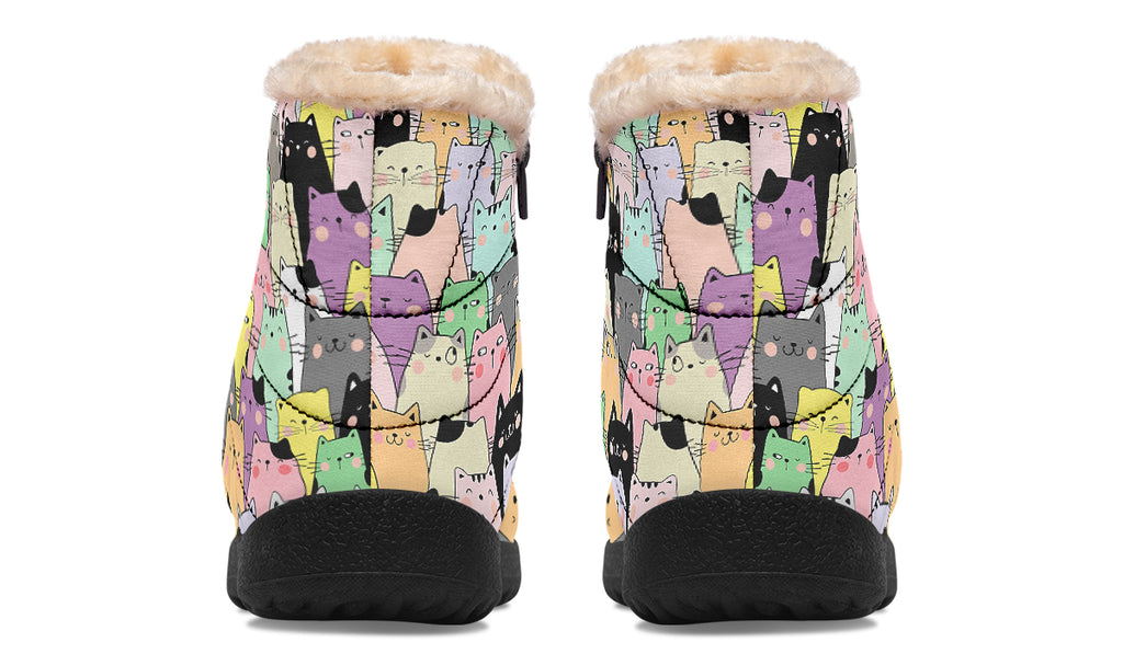 Youve Got To Be Kitten Me Faux Fur Ankle Boots Offbeat Sweetie