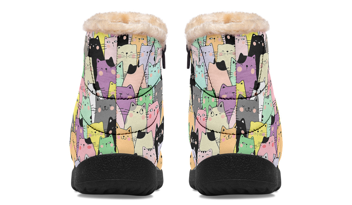 Youve Got To Be Kitten Me Faux Fur Ankle Boots Offbeat Sweetie