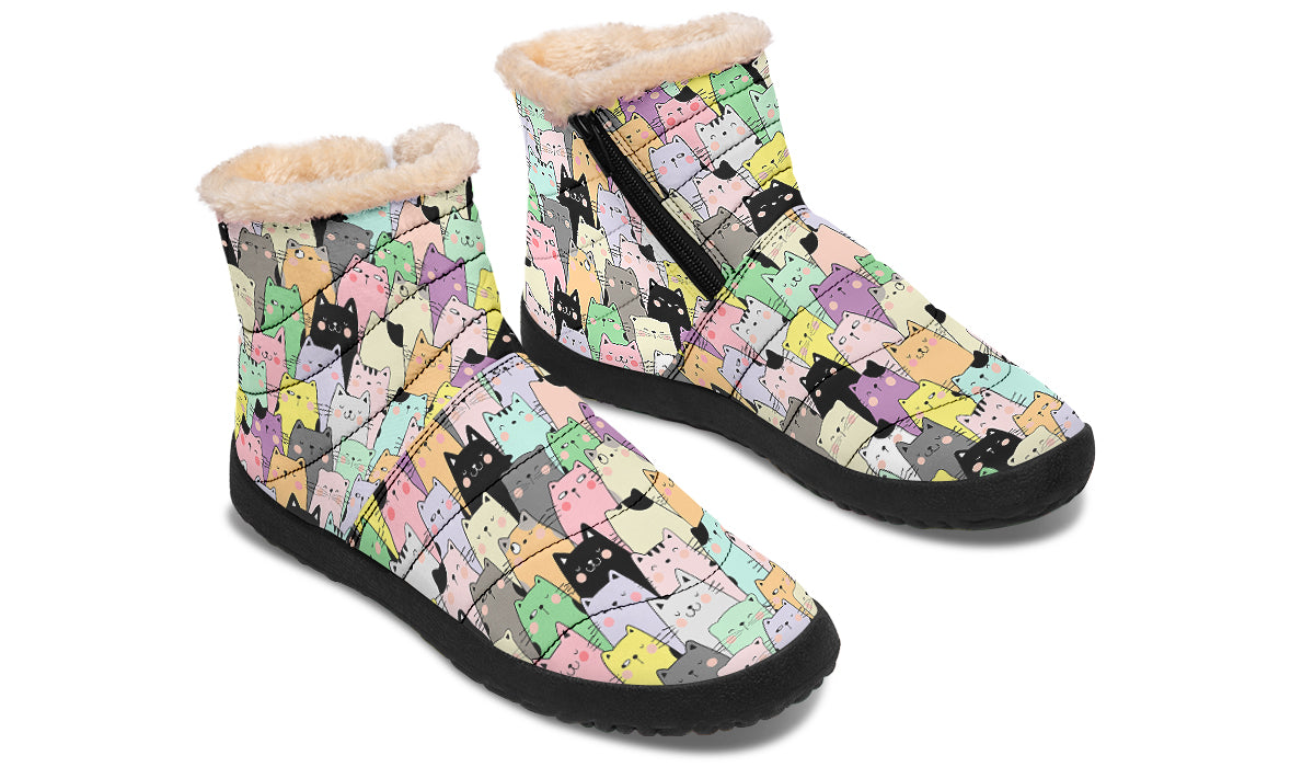 Youve Got To Be Kitten Me Faux Fur Ankle Boots Offbeat Sweetie