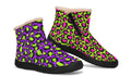 Zombie Leopard x Neon Leopard Mismatch Faux Fur Ankle Boots