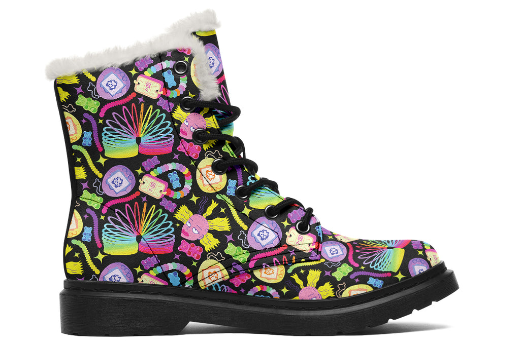 90s Kid Faux Fur Boots