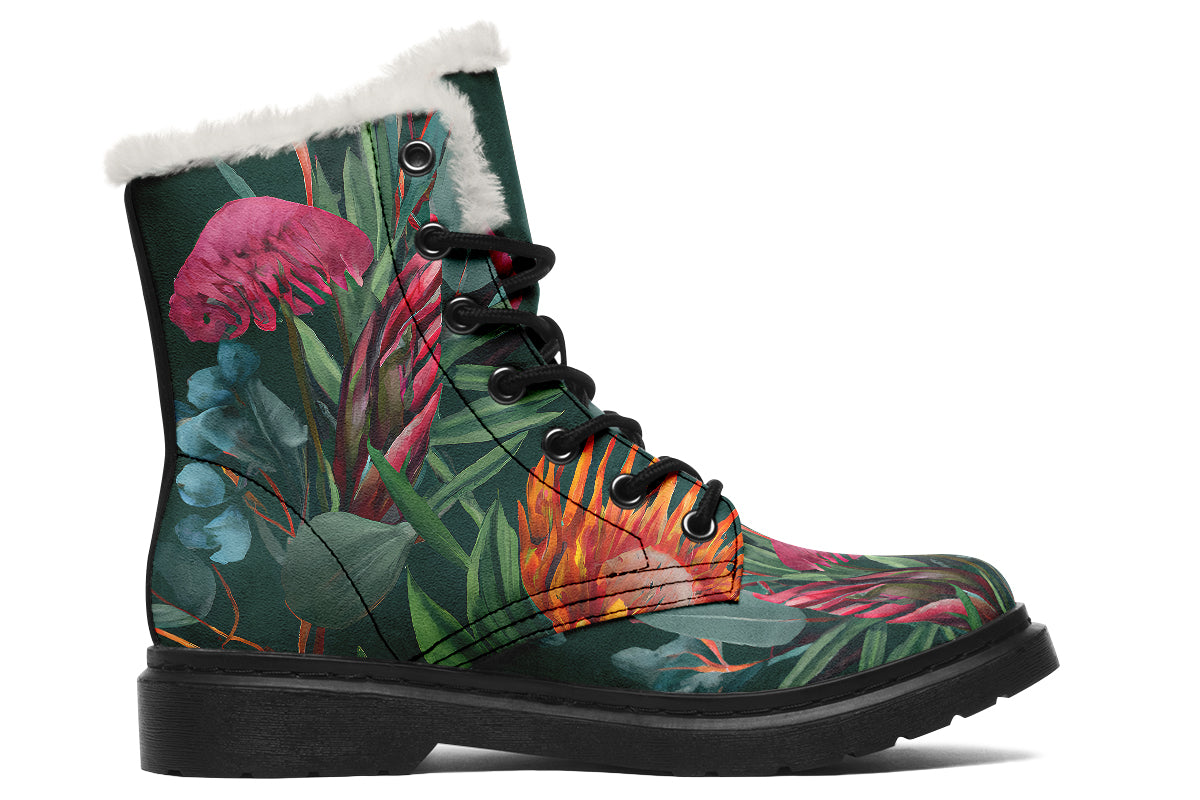 Australian Bouquet Faux Fur Boots - Offbeat Sweetie