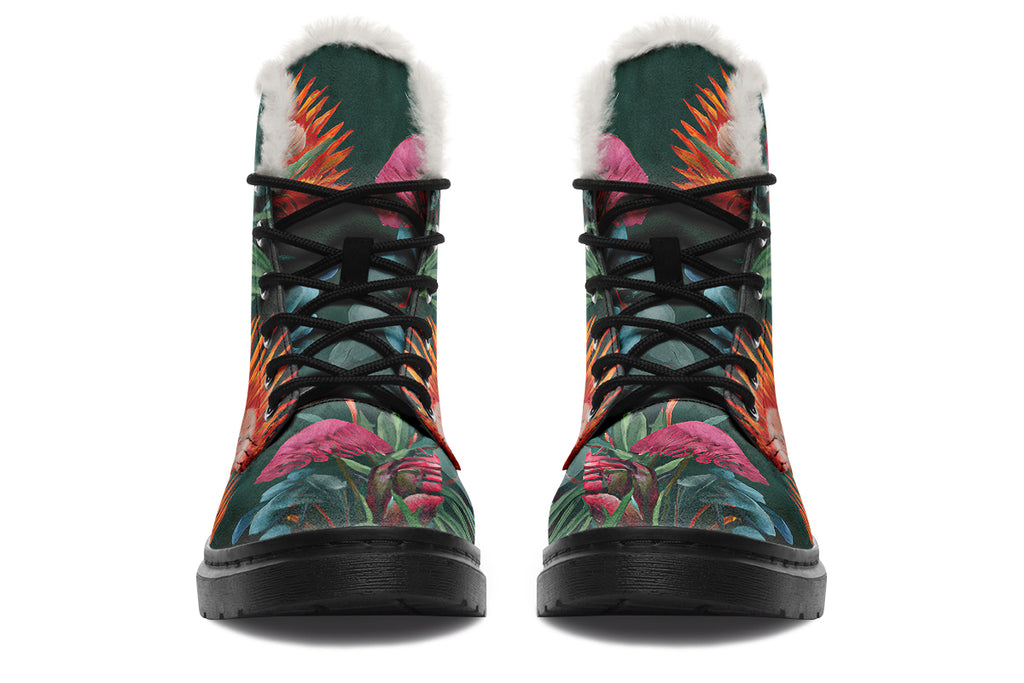 Australian Bouquet Faux Fur Boots - Offbeat Sweetie