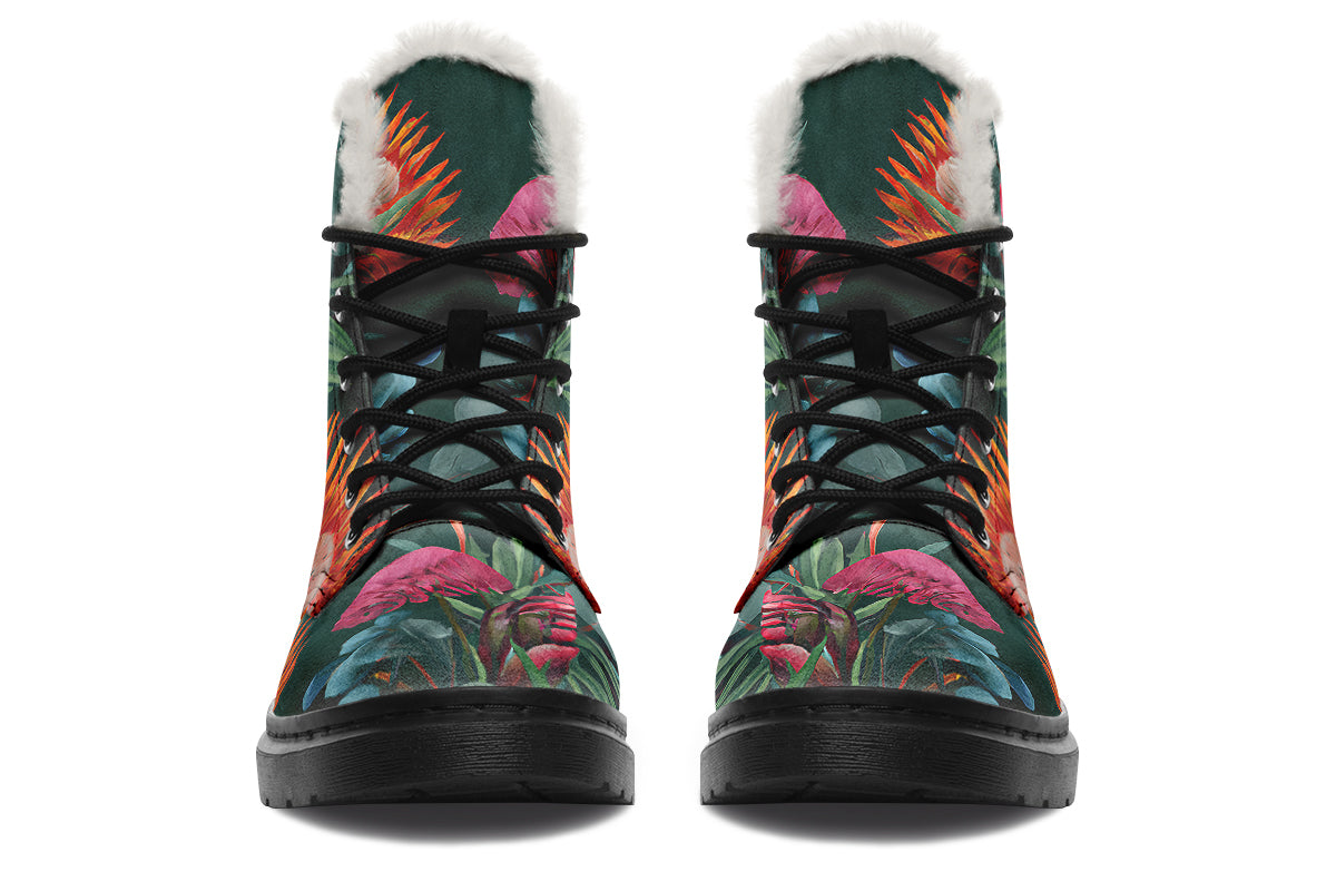 Australian Bouquet Faux Fur Boots - Offbeat Sweetie