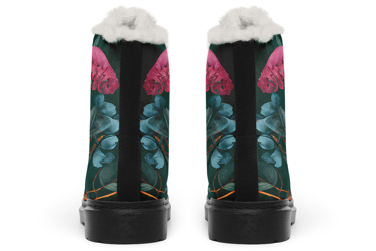 Australian Bouquet Faux Fur Boots - Offbeat Sweetie