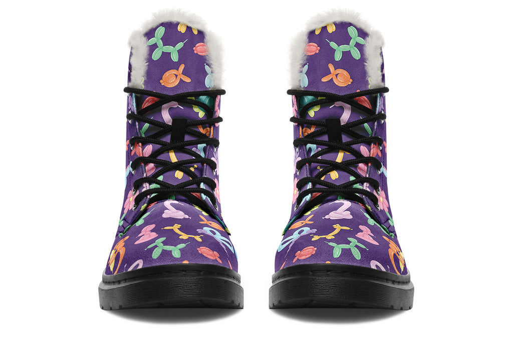 Balloon Animals Faux Fur Boots - Offbeat Sweetie