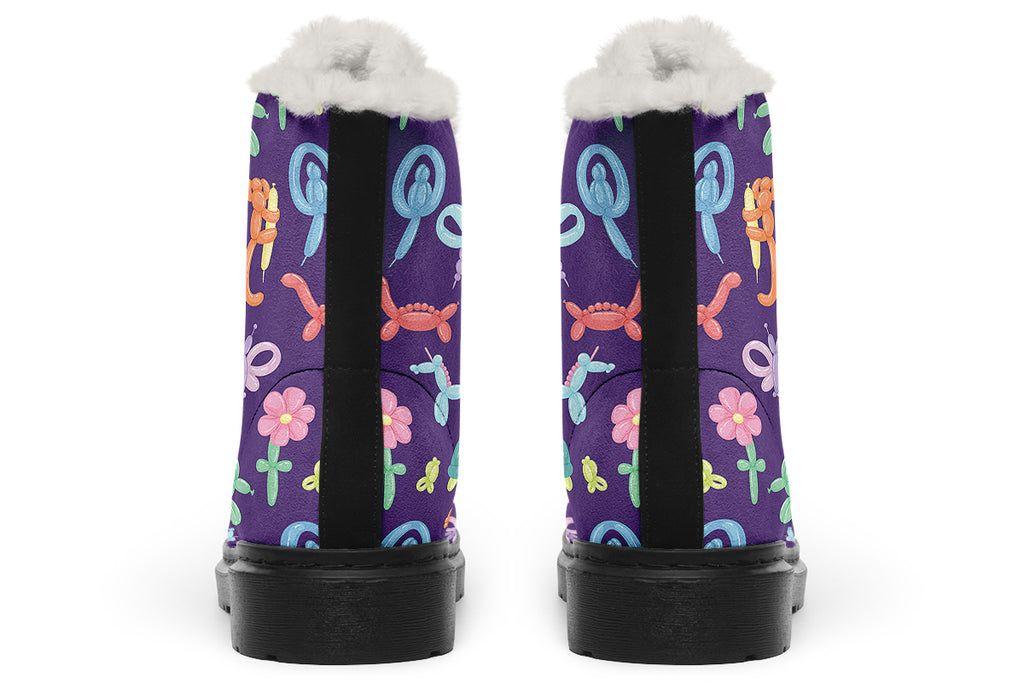 Balloon Animals Faux Fur Boots - Offbeat Sweetie