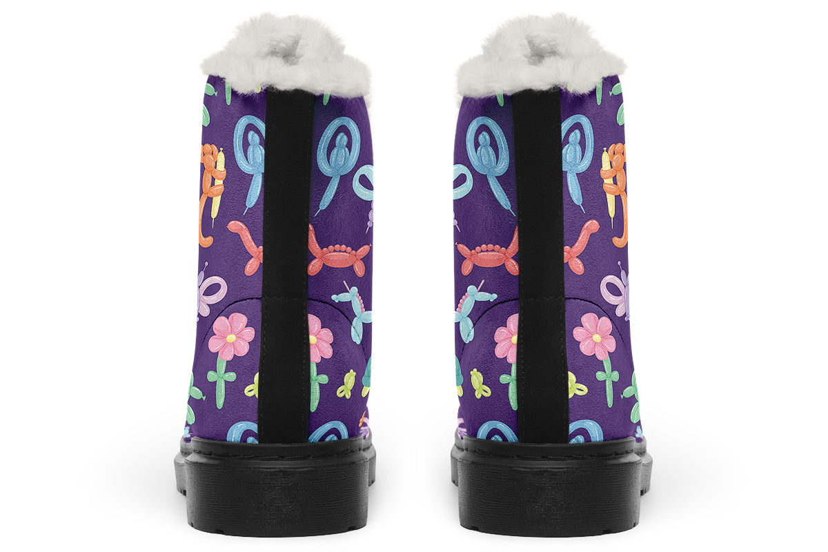 Balloon Animals Faux Fur Boots - Offbeat Sweetie