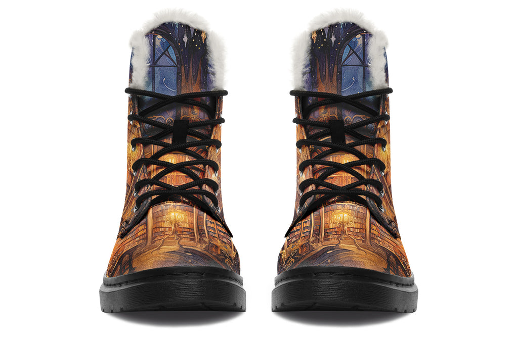 Bibliotheca Faux Fur Boots - Offbeat Sweetie