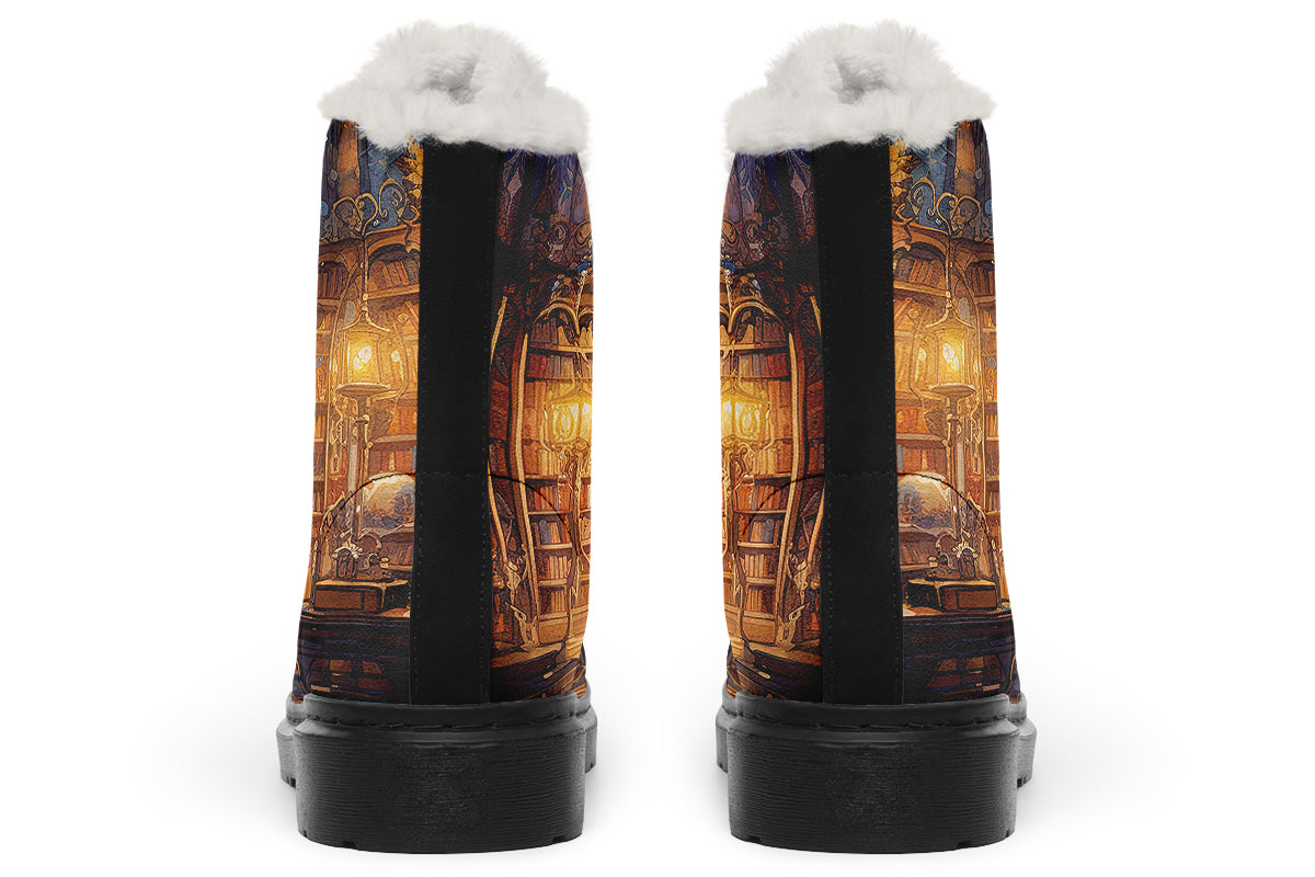 Bibliotheca Faux Fur Boots - Offbeat Sweetie