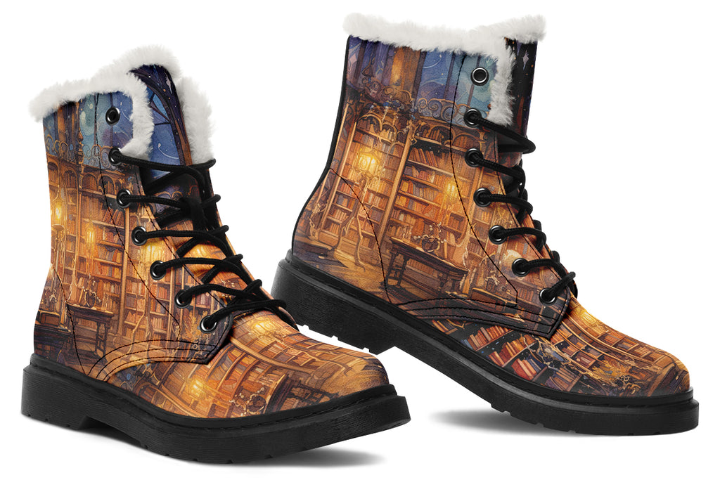 Bibliotheca Faux Fur Boots - Offbeat Sweetie