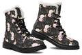 Blush Roses Faux Fur Boots - Offbeat Sweetie
