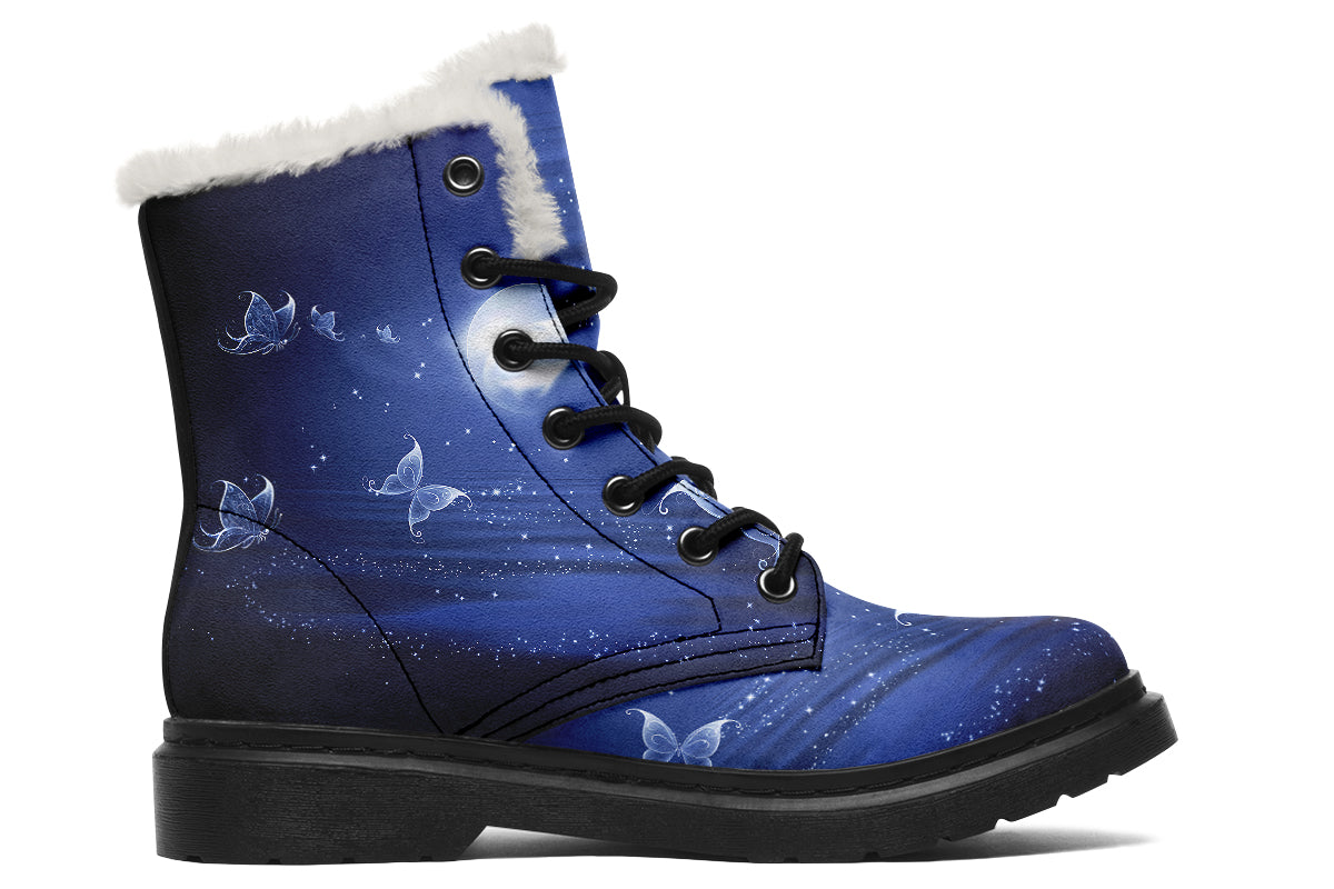 Butterfly Magic Faux Fur Boots - Offbeat Sweetie