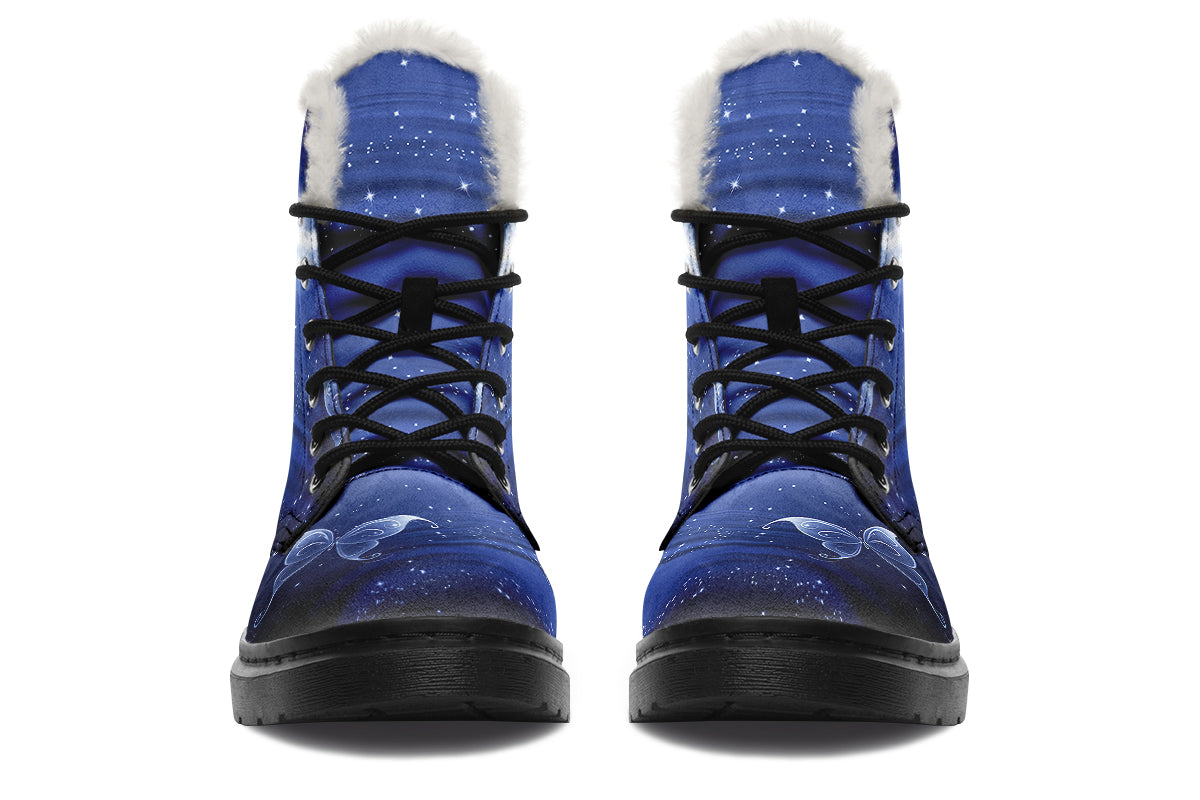 Butterfly Magic Faux Fur Boots - Offbeat Sweetie