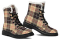Choco Mocha Plaid Faux Fur Boots