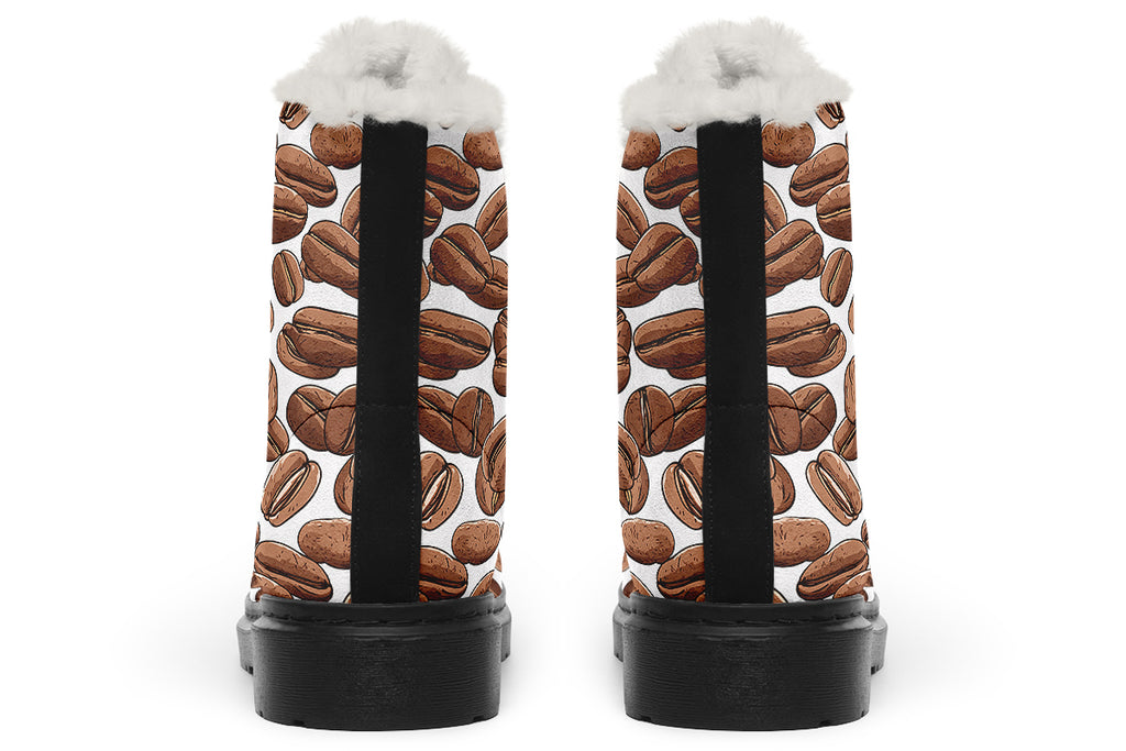 Coffee Beans Faux Fur Boots