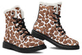 Coffee Beans Faux Fur Boots