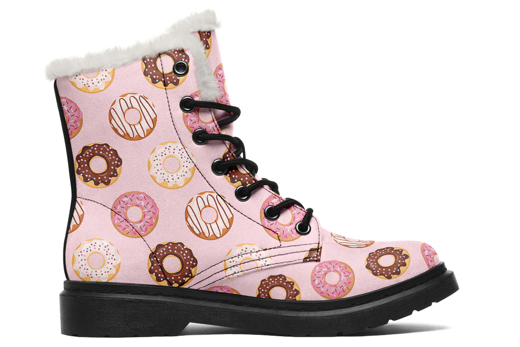 Donut Stop Me Now Faux Fur Boots - Offbeat Sweetie