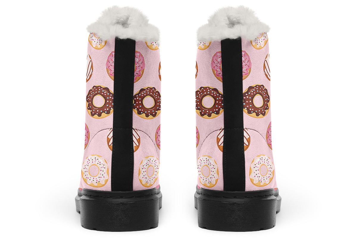 Donut Stop Me Now Faux Fur Boots - Offbeat Sweetie