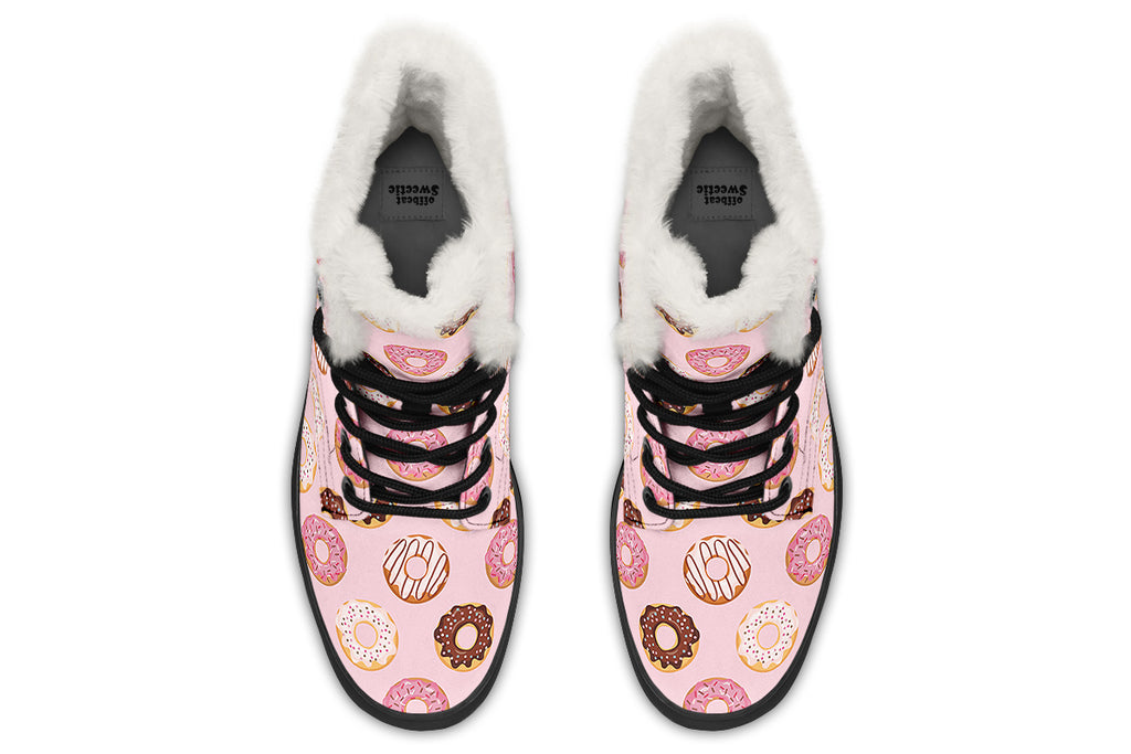 Donut Stop Me Now Faux Fur Boots - Offbeat Sweetie