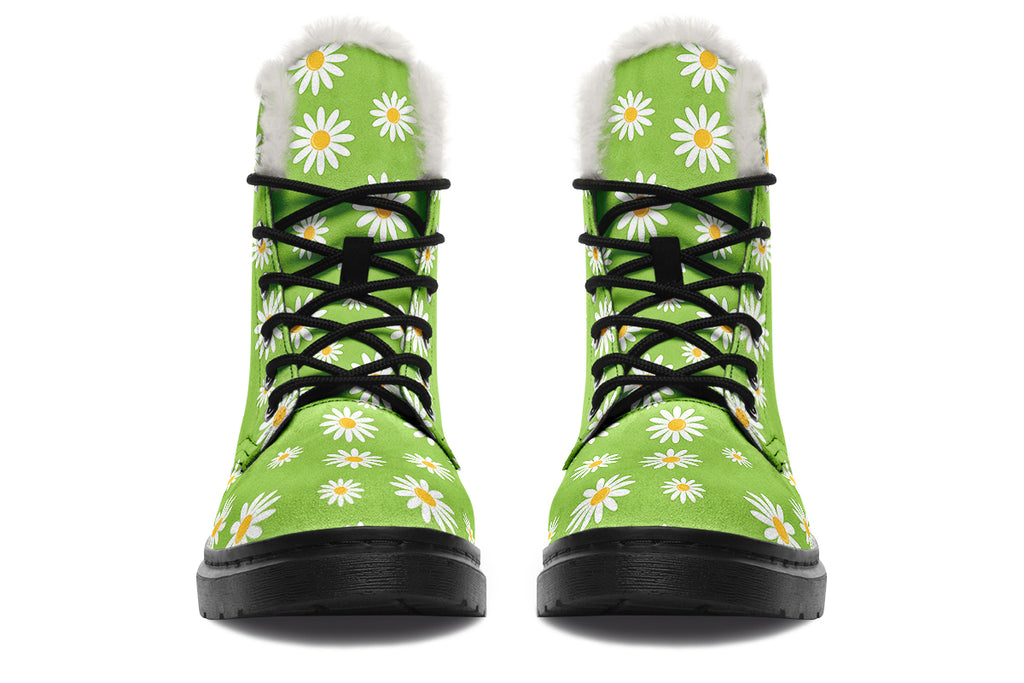 Driving Miss Daisy Faux Fur Boots - Offbeat Sweetie