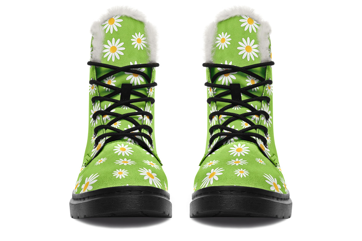 Driving Miss Daisy Faux Fur Boots - Offbeat Sweetie