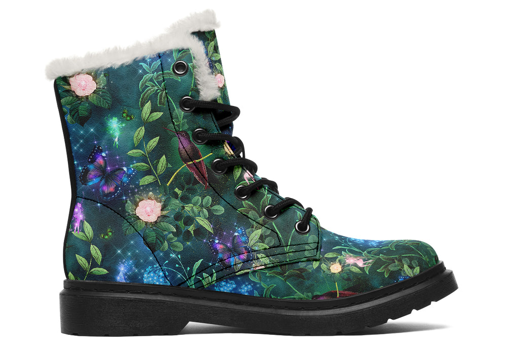 Enchanted Garden Faux Fur Boots - Offbeat Sweetie