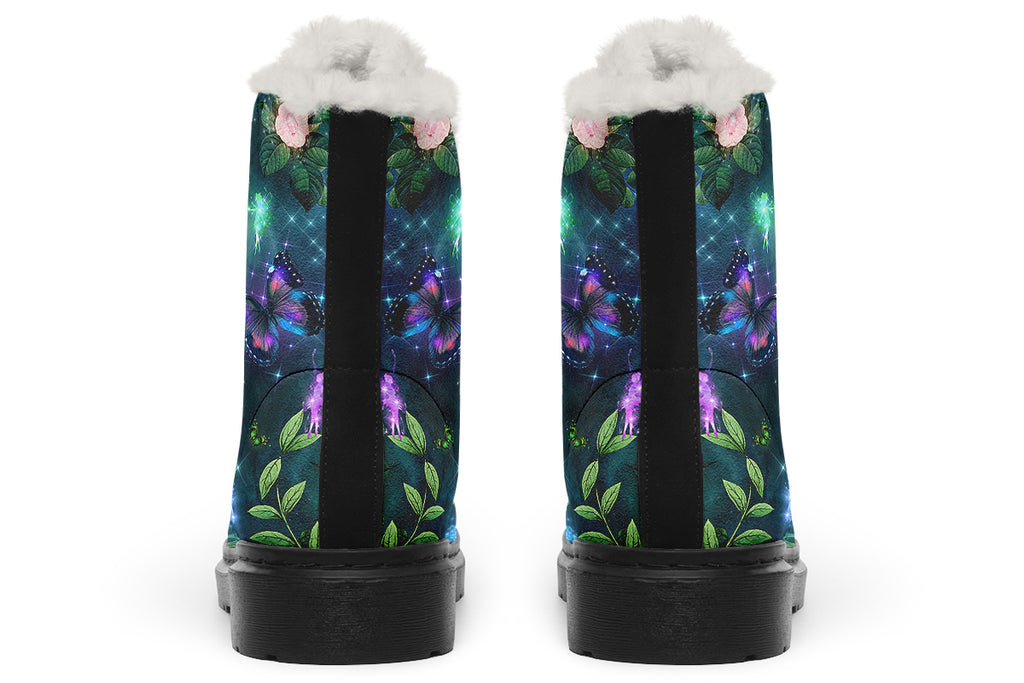 Enchanted Garden Faux Fur Boots - Offbeat Sweetie