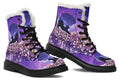 Enchanted Lavender Moon Cat Faux Fur Boots