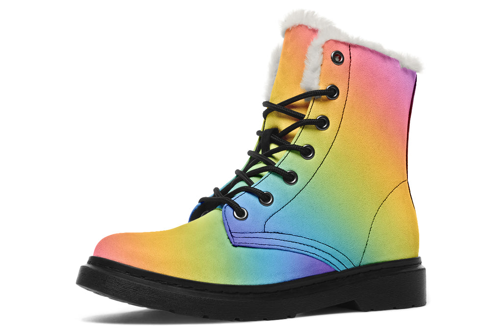 Fairy Floss Faux Fur Boots - Offbeat Sweetie