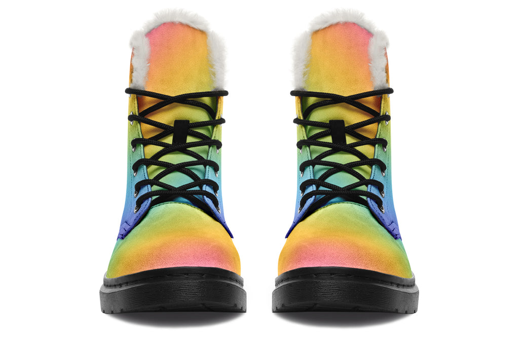 Fairy Floss Faux Fur Boots - Offbeat Sweetie