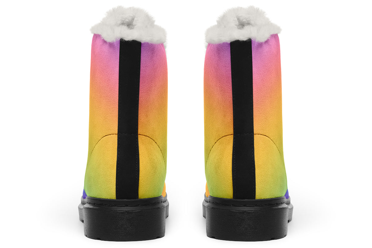 Fairy Floss Faux Fur Boots - Offbeat Sweetie