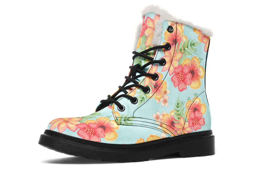 Fleur Faux Fur Boots - Offbeat Sweetie