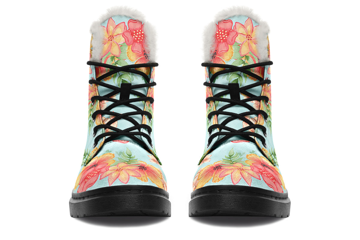 Fleur Faux Fur Boots - Offbeat Sweetie