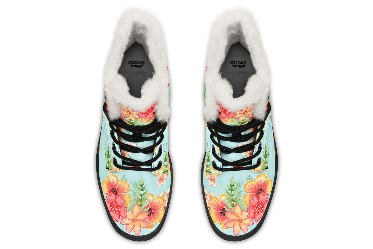 Fleur Faux Fur Boots - Offbeat Sweetie