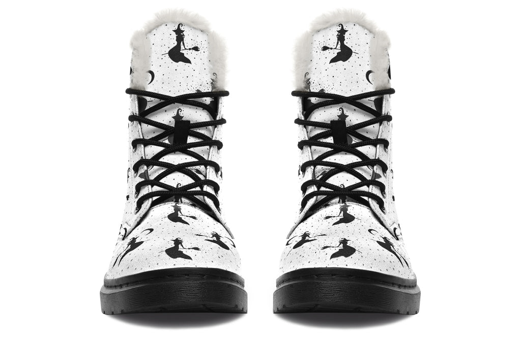Flying Witches Faux Fur Boots - Offbeat Sweetie