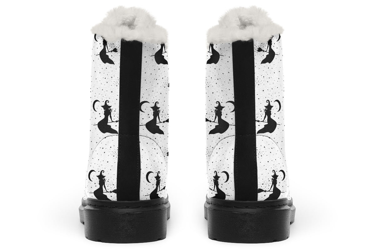 Flying Witches Faux Fur Boots - Offbeat Sweetie