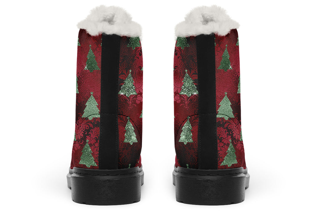 Glam Christmas Faux Fur Boots - Offbeat Sweetie