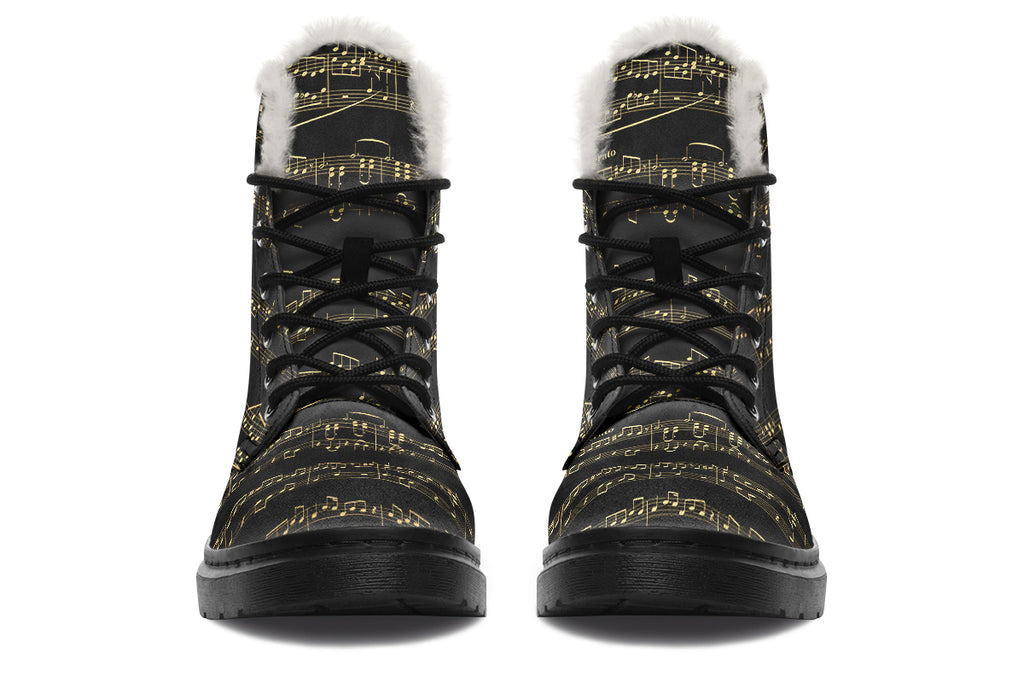 Midnight Melody Faux Fur Boots