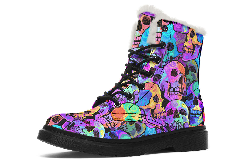 Grave Rave Faux Fur Boots