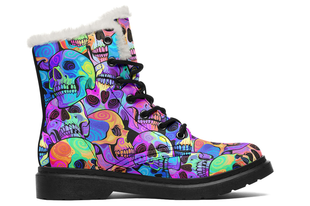 Grave Rave Faux Fur Boots