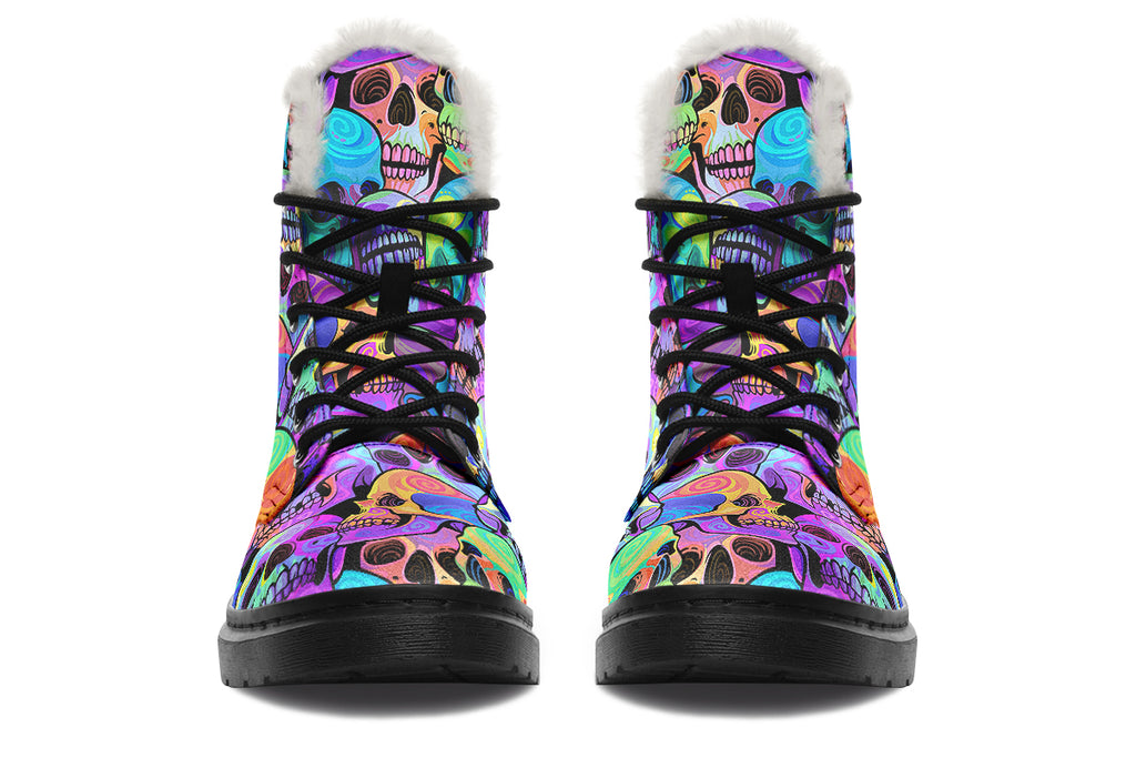 Grave Rave Faux Fur Boots