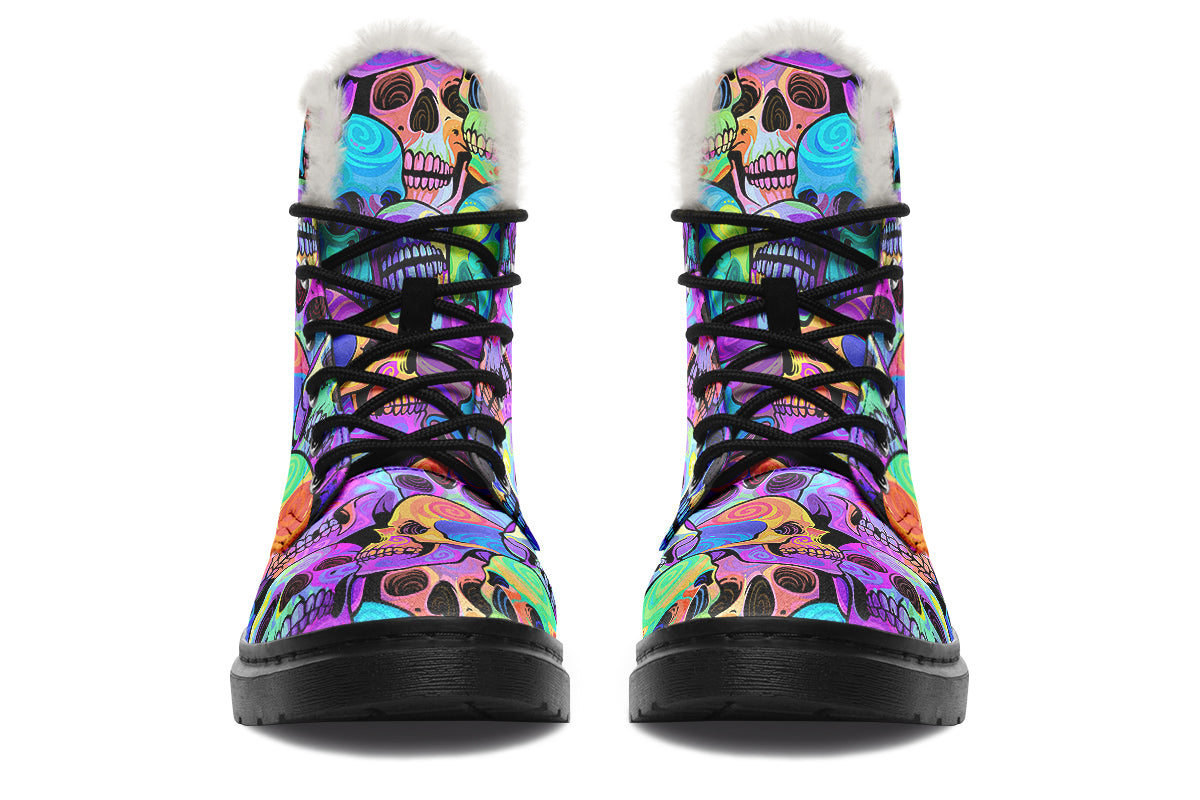 Grave Rave Faux Fur Boots