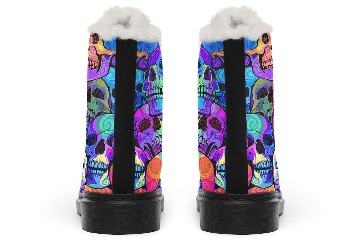 Grave Rave Faux Fur Boots