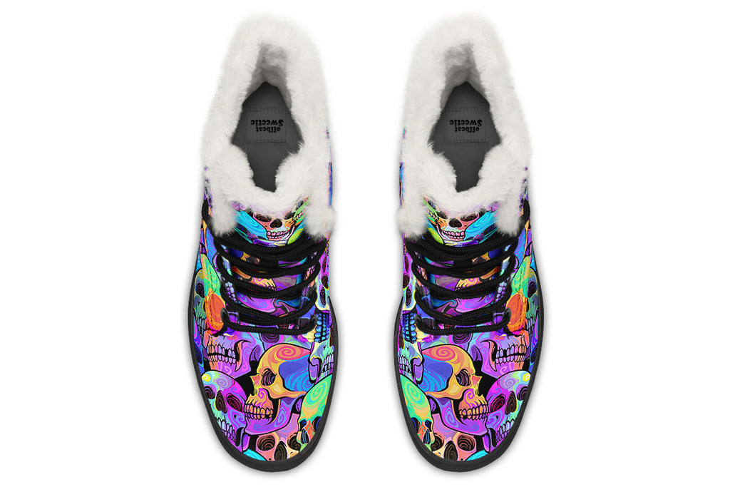 Grave Rave Faux Fur Boots