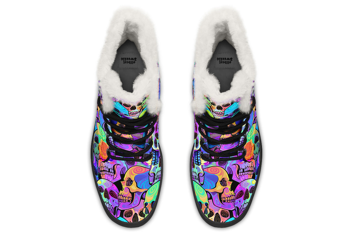 Grave Rave Faux Fur Boots